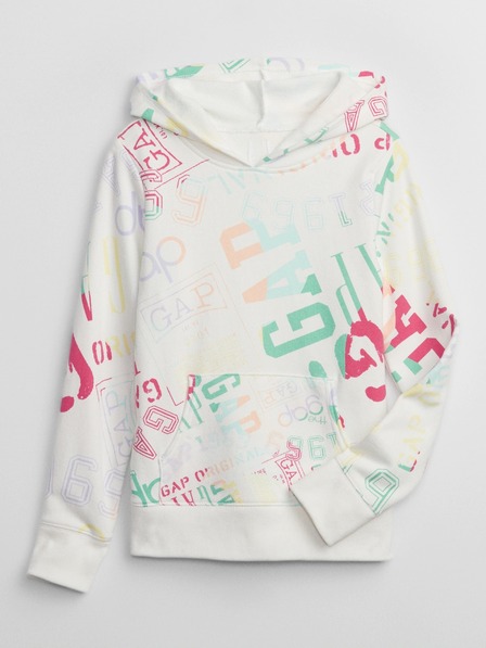GAP Gyerek pulóver logóval és fleece béléssel GAP