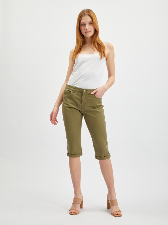 Orsay ORSAY khaki színű rövidített női farmer