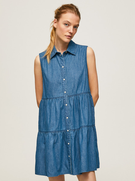 Pepe Jeans Kék Női farmer ing ruha Pepe Jeans