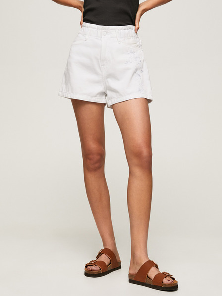 Pepe Jeans Fehér női farmer rövidnadrág Pepe Jeans