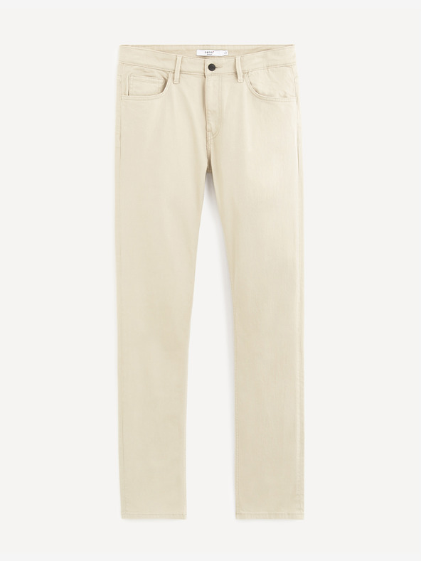 Celio Krémszínű egyenes szabású farmer Celio Jopry