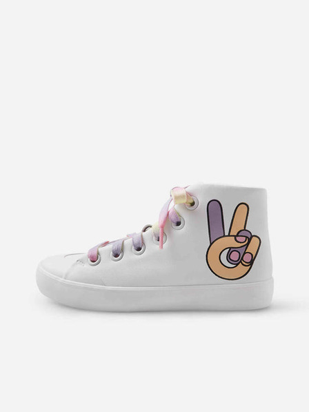 Reima Fehér Reima lányoknak bokára csúszós tornacipő Peace High Top