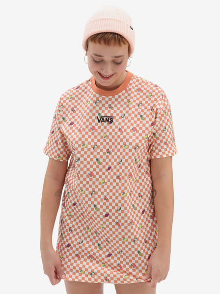 Vans Fehér és narancssárga női kockás ruha VANS