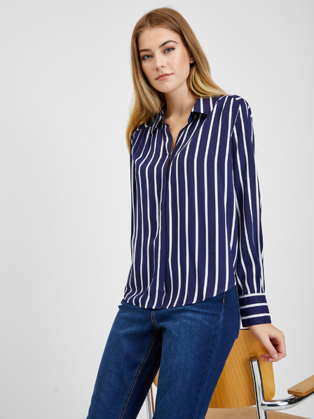 Orsay Fehér-kék csíkos ORSAY női blúz