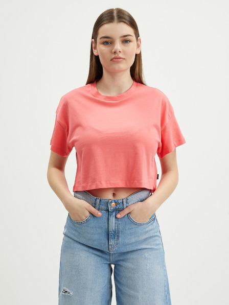 Noisy May Tégla színű crop top póló Noisy May Alena