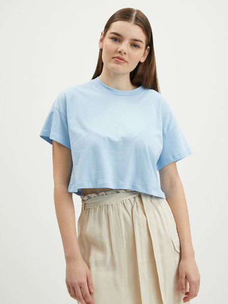 Noisy May Világoskék crop top póló Noisy May Alena