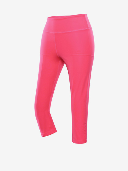 ALPINE PRO Gyorsan száradó női capri leggings ALPINE PRO NORVA rózsaszín