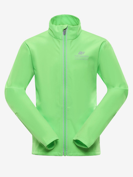 ALPINE PRO Gyerek softshell kabát membránnal ALPINE PRO MULTO zöld