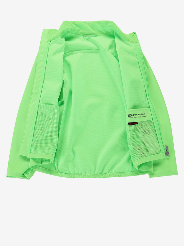 ALPINE PRO Gyerek softshell kabát membránnal ALPINE PRO MULTO zöld