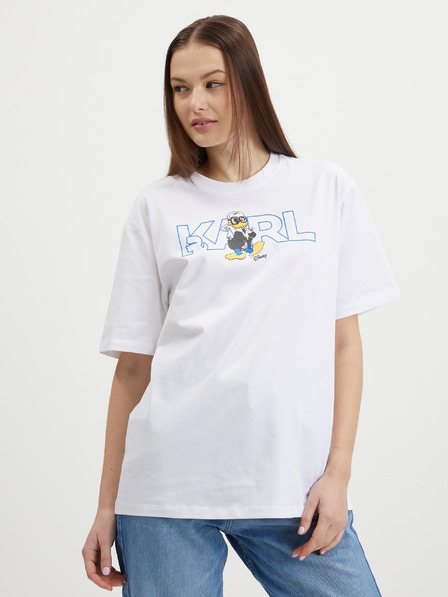 Karl Lagerfeld Fehér női túlméretezett póló KARL LAGERFELD x Disney