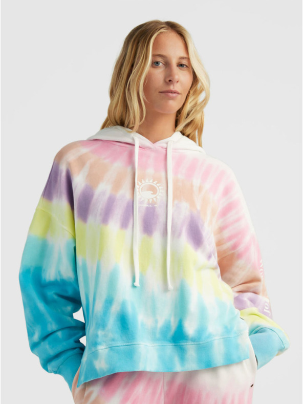 O'Neill Rózsaszín és türkizkék női O'Neill WOMEN OF THE WAVE HOODIE