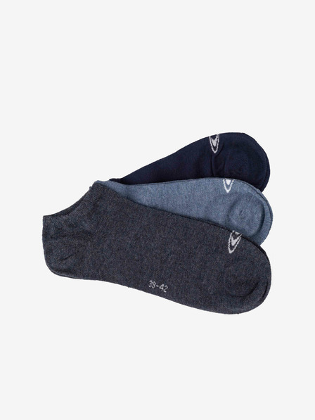 O'Neill Három pár uniszex zokni készlet sötétszürke, kék és tengerészkék színben O'Neill SNEAKER 3PK