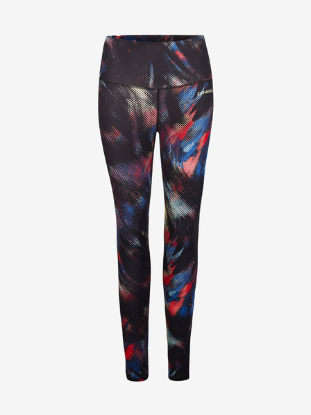 O'Neill Piros és fekete női mintás leggings O'Neill ACTIVE LEGGING O'Neill ACTIVE LEGGING
