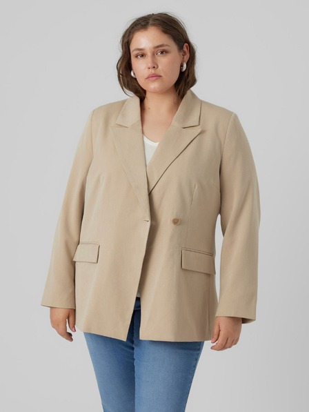 Vero Moda Curve VERO MODA CURVE Esme bézs színű női kabát