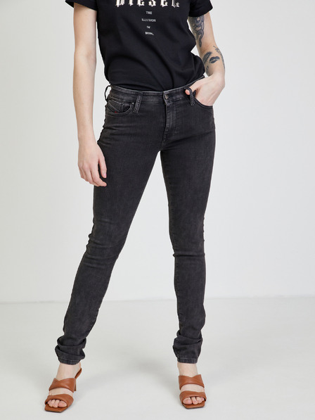 Diesel Diesel sötétszürke női Slim Fit farmer