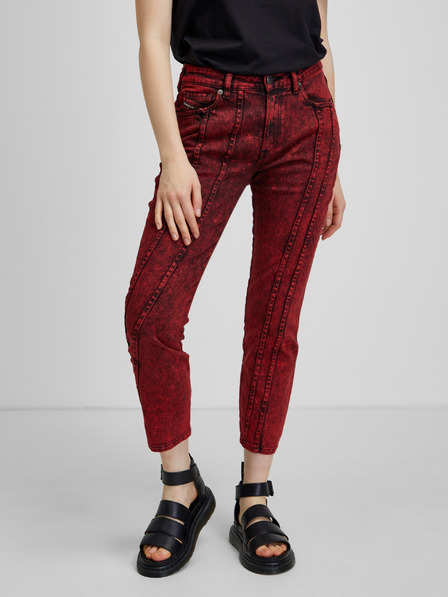 Diesel Diesel piros női Cropped Slim Fit farmer