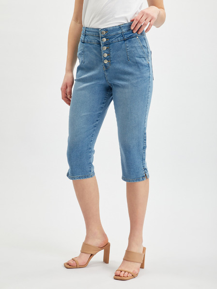 Orsay Kék ORSAY női rövid slim fit farmer