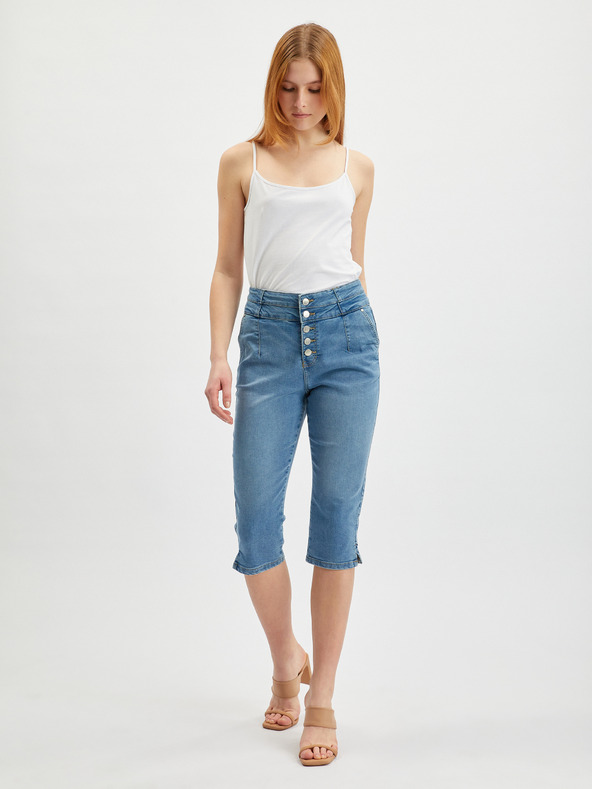 Orsay ORSAY kék rövidített slim fit női farmer