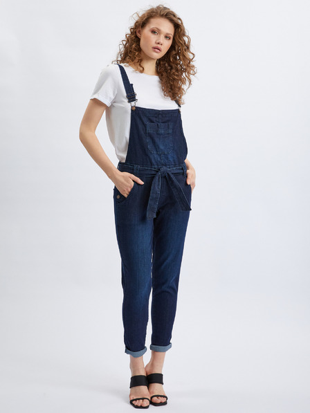 Orsay ORSAY sötétkék slim fit női farmer kertésznadrág