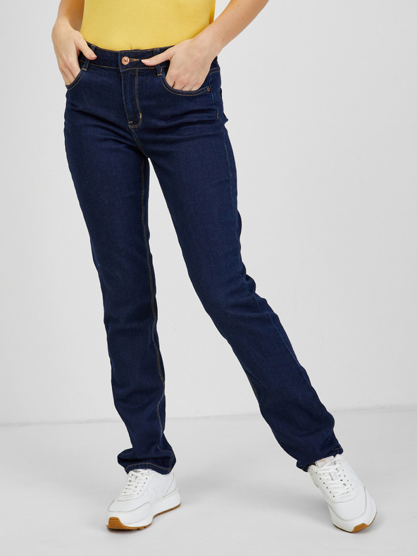 Orsay ORSAY sötétkék straight mid waist női farmer