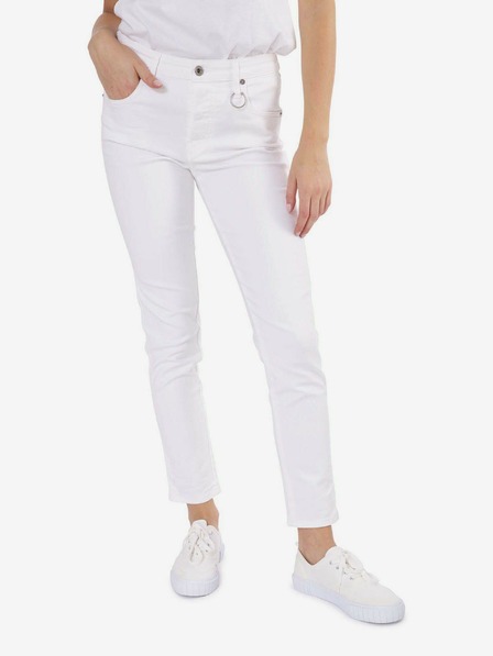 Diesel Fehér Diesel Babhila női Cropped Slim Fit farmer