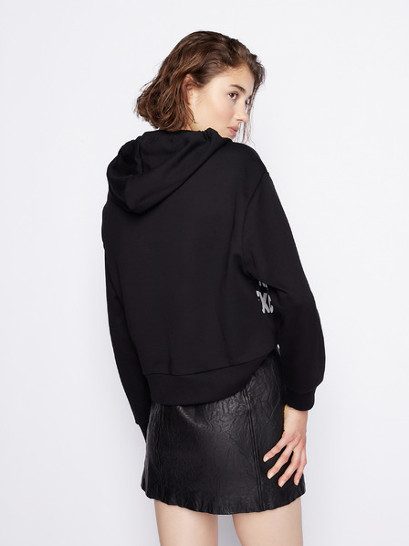 Armani Exchange Fekete női kapucnis pulóver Armani Exchange