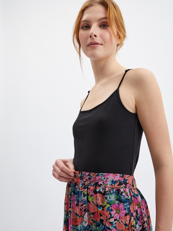 Orsay ORSAY piros-fekete virágmintás szoknya