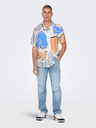 ONLY & SONS Krémszínű férfi mintás rövid ujjú ing ONLY & SONS Dab