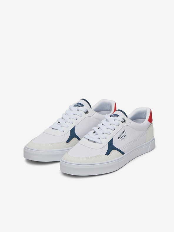 Jack & Jones Fehér férfi tornacipő szarvasbőr részletekkel Jack & Jones Uston