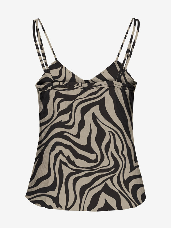 ONLY Fekete és bézs női mintás póló ONLY Nova