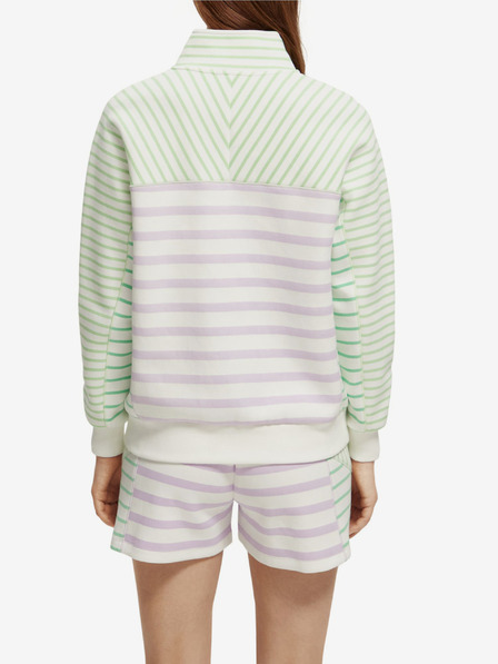 Scotch & Soda Lila-fehér női csíkos pulóver Scotch & Soda