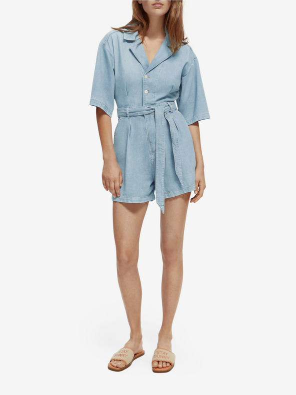 Scotch & Soda Világoskék női farmer overall Scotch & Soda