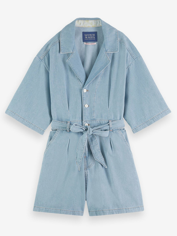 Scotch & Soda Világoskék női farmer overall Scotch & Soda