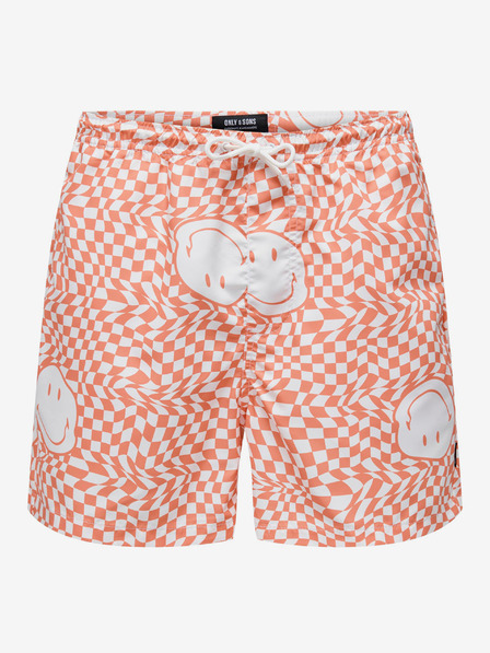 ONLY & SONS Narancssárga férfi mintás fürdőruha ONLY & SONS Ted