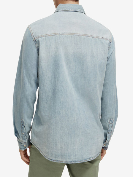 Scotch & Soda Világoskék férfi farmer mintás ing Scotch & Soda