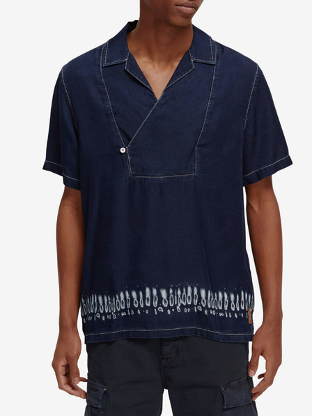 Scotch & Soda Sötétkék férfi denim batikolt ing Scotch & Soda