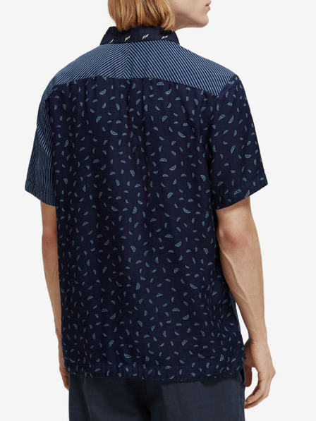 Scotch & Soda Sötétkék férfi mintás rövid ujjú póló Scotch & Soda