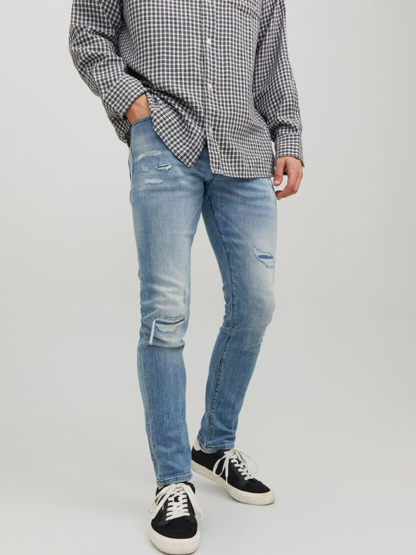 Jack & Jones Kék férfi skinny fit farmernadrág Jack & Jones Glenn