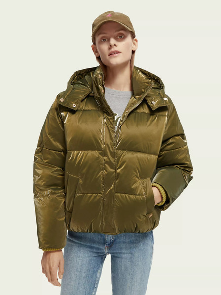 Scotch & Soda Zöld női steppelt kabát Scotch & Soda