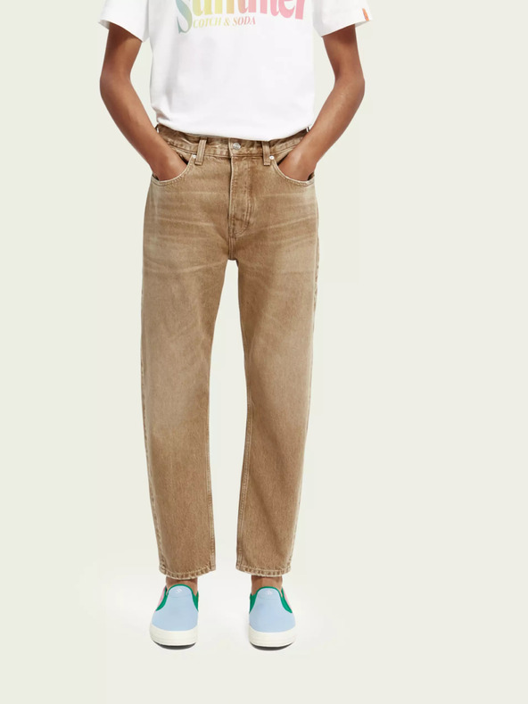 Scotch & Soda Bézs színű férfi egyenes szabású farmer Scotch & Soda