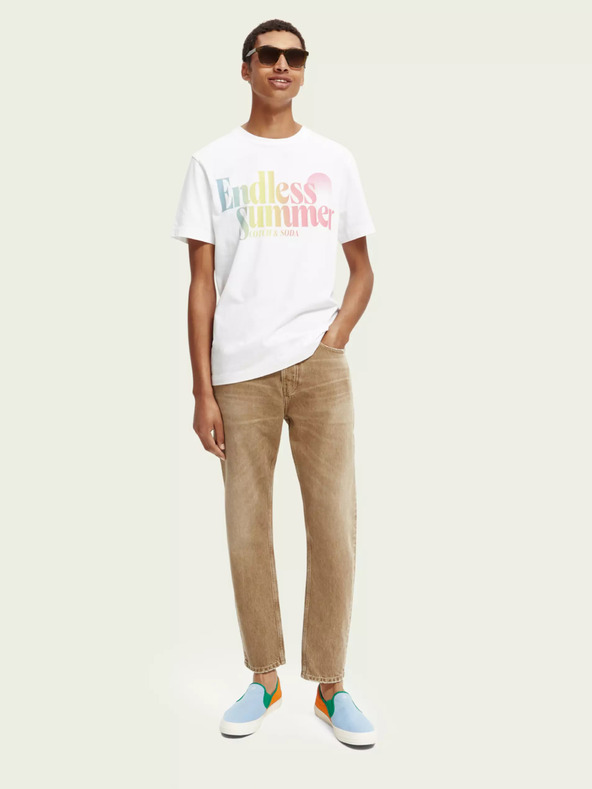 Scotch & Soda Bézs színű férfi egyenes szabású farmer Scotch & Soda