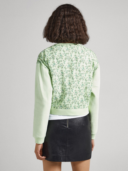 Pepe Jeans Világoszöld női Pepe Jeans Alissa virágos pulóver Pepe Jeans Alissa virágos pulóver