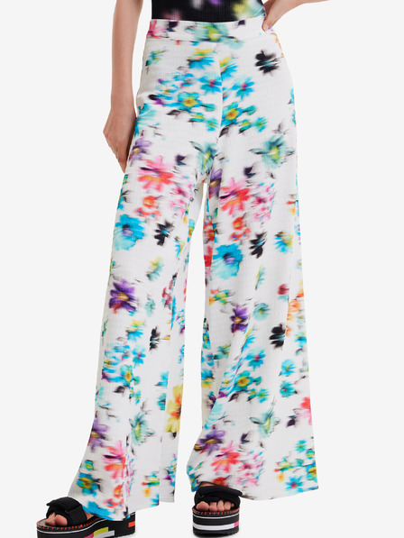 Desigual Fehér Desigual Daniela női virágos nadrág Desigual Daniela női nadrág
