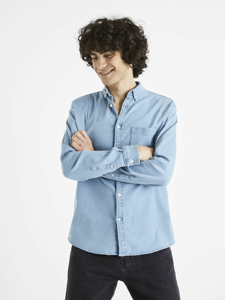 Celio Világoskék férfi farmer póló Celio Cadeni