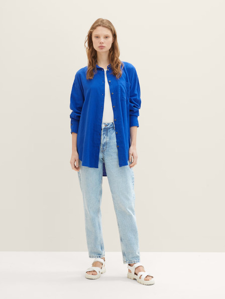 Tom Tailor Denim Kék női lenvászon ing Tom Tailor Denim