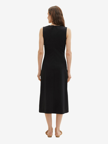 Tom Tailor Fekete női Tom Tailor midi ruha Tom Tailor