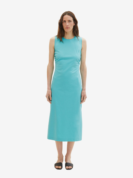 Tom Tailor Türkiz női Tom Tailor midi ruha Tom Tailor