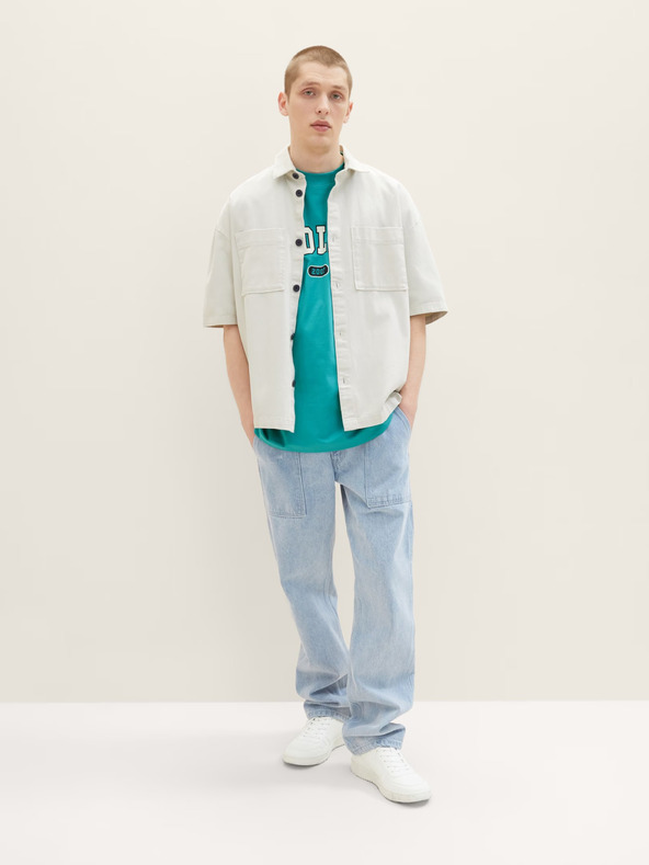 Tom Tailor Denim Türkiz férfi Tom Tailor farmer póló póló