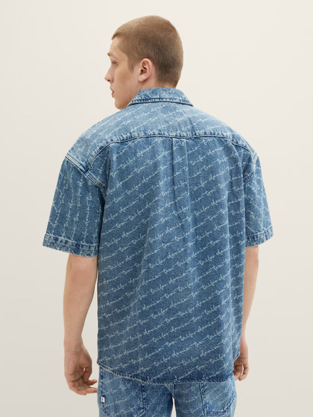 Tom Tailor Denim Kék férfi mintás farmer ing Tom Tailor Denim