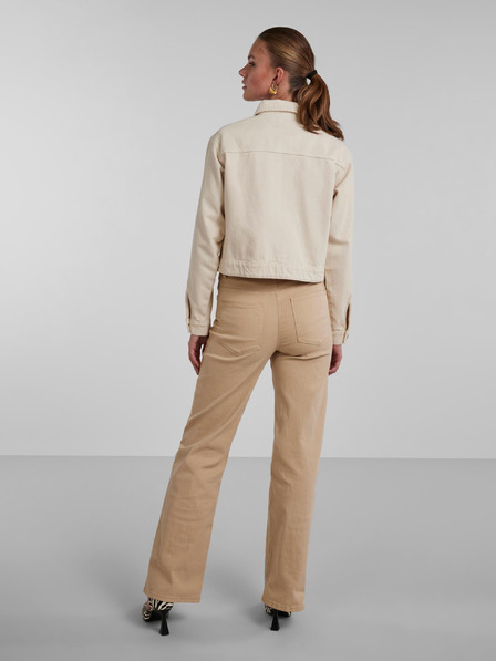 Pieces Krémszínű női farmerdzseki Pieces Tessie Tessie